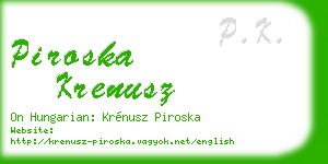 piroska krenusz business card
