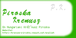 piroska krenusz business card